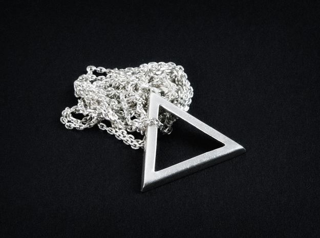 Triangle 'Trinity' pendant #Silver in Fine Detail Polished Silver