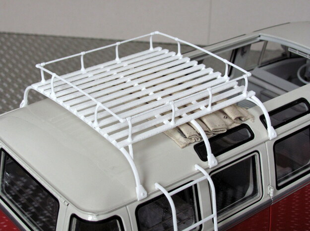 Westfalia ROOF RACK for Sun Star VW Bus 1/12 in White Natural Versatile Plastic
