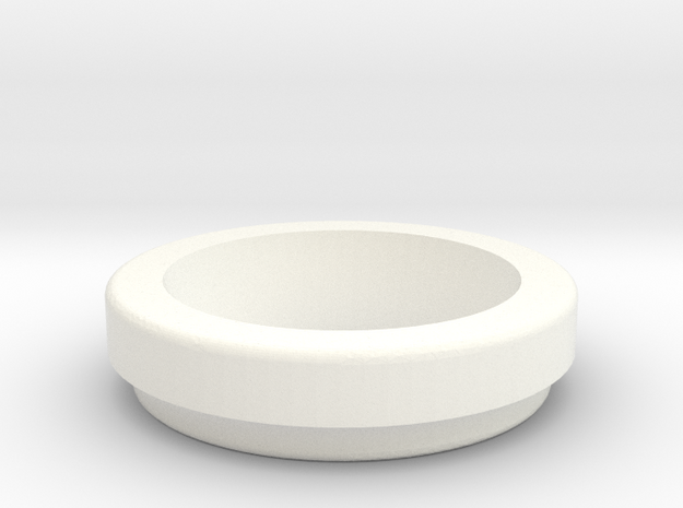 Round Sx350 Bezel for box mods in White Processed Versatile Plastic
