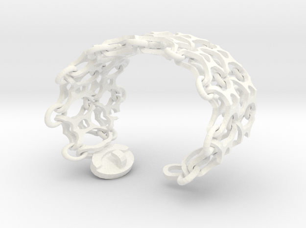 Spider Glass Wristlet (Sz L) in White Processed Versatile Plastic