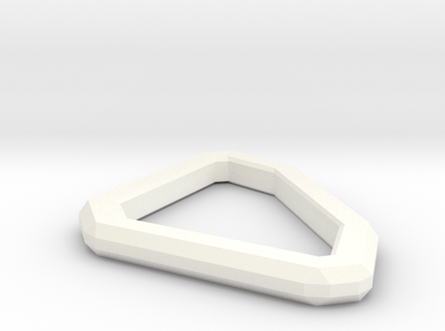 Star Lord Belt D-Ring in White Processed Versatile Plastic