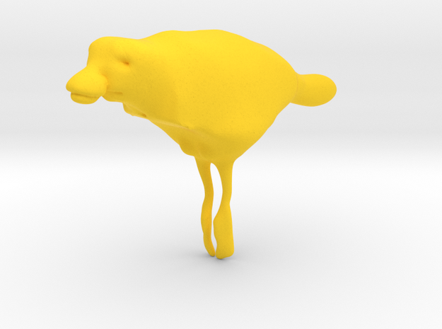 Duck Swiming in Yellow Processed Versatile Plastic
