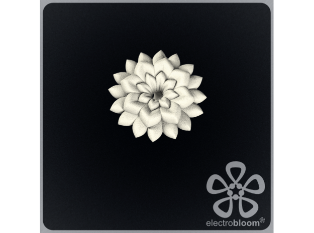 Betty flower charm. in White Natural Versatile Plastic