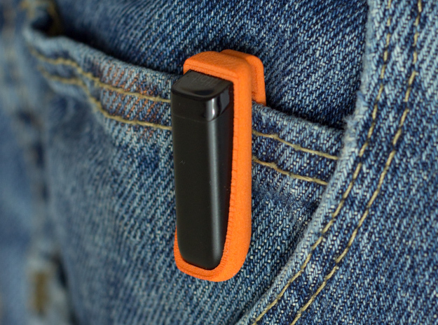Pocket Clip for Fitbit Flex in Orange Processed Versatile Plastic