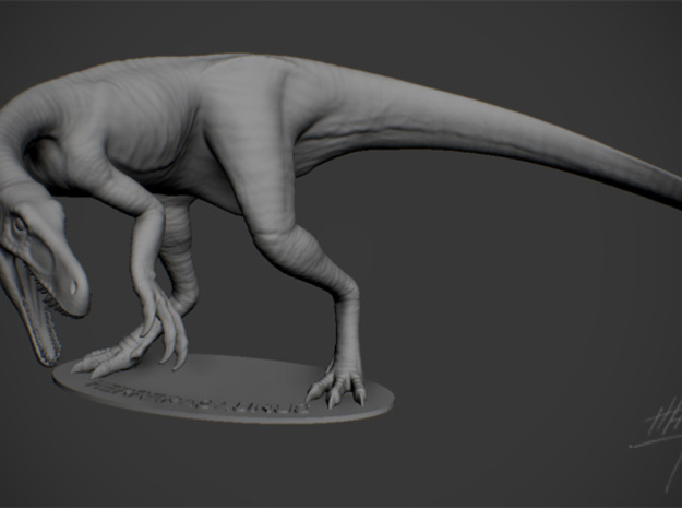 Herrerasaurus 1/12 with base in White Natural Versatile Plastic