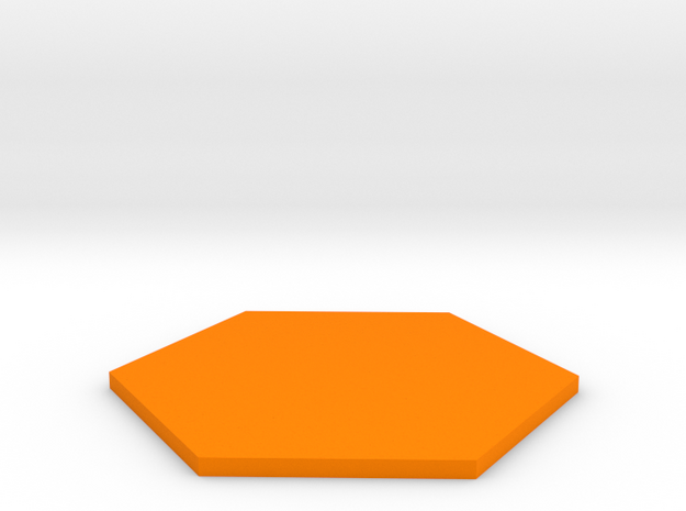 Hexagon  in Orange Processed Versatile Plastic