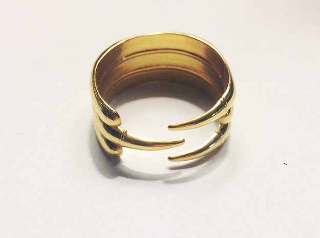 Claw Ring - Sz. 8 in 18K Gold Plated