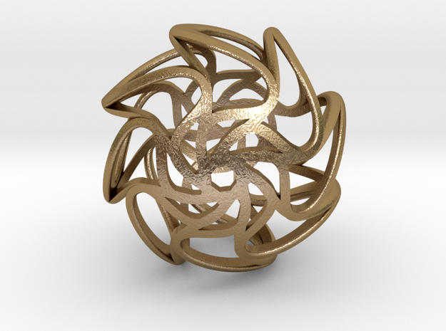 Sun Sphere in Polished Gold Steel