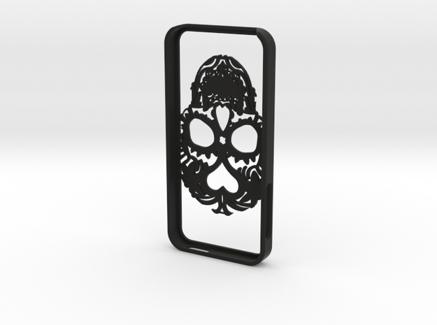 Iphone 5 Hoesje Bjorn Kant 0.80 Skull in Black Natural Versatile Plastic