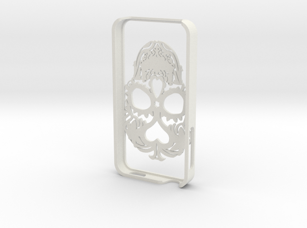 Iphone 4s Case Skull in White Natural Versatile Plastic
