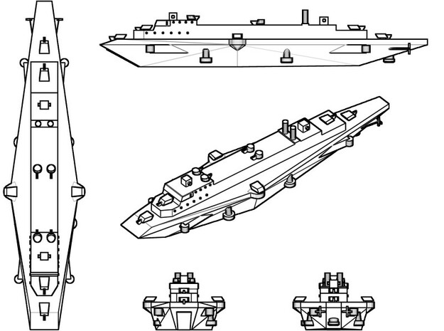HMAS Hannibal 1:600 x2 in Tan Fine Detail Plastic