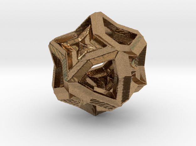 Polyhedron 1 in Natural Brass