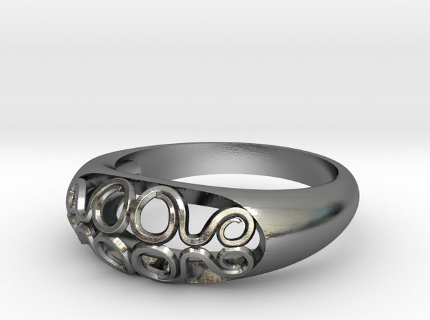 Ring of Waves (Size 7) in Polished Silver