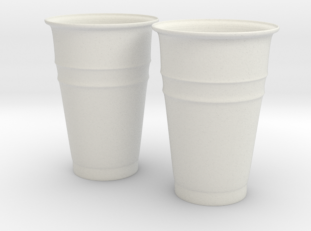 Plastic Cups in White Natural Versatile Plastic