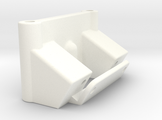 NIX91-027 Front bulkhead (30deg) in White Processed Versatile Plastic