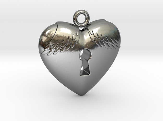 Heart in Polished Silver