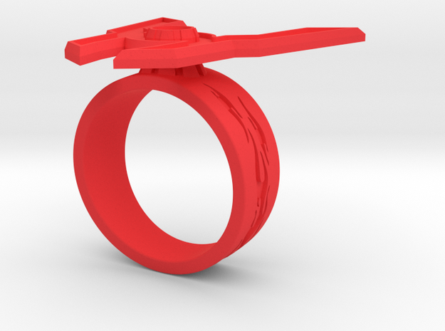 GG Rage Ring Sz 13 in Red Processed Versatile Plastic