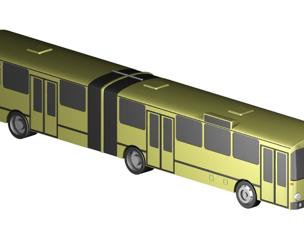 Gelenkbus / articulated bus (1:220) in Tan Fine Detail Plastic