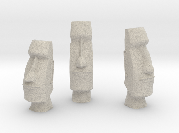 3 Easter Island statues (1:160)