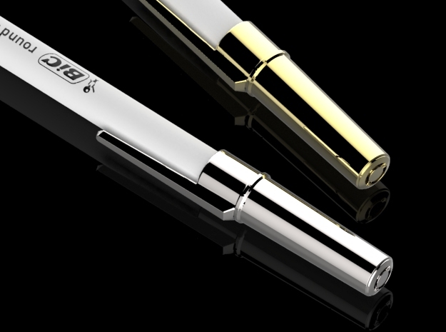 METALBiC RS premium metal pen cap in Polished Brass