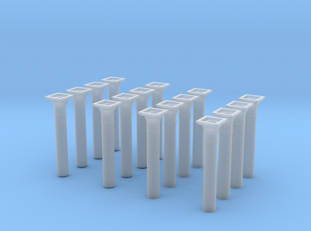 00 scale Underground station Roof Support Columns  in Smooth Fine Detail Plastic