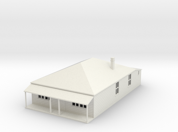  Old style House 1:120 in White Natural Versatile Plastic