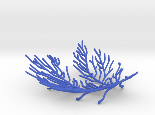 Small Delicate Coral Bowl in Blue Processed Versatile Plastic