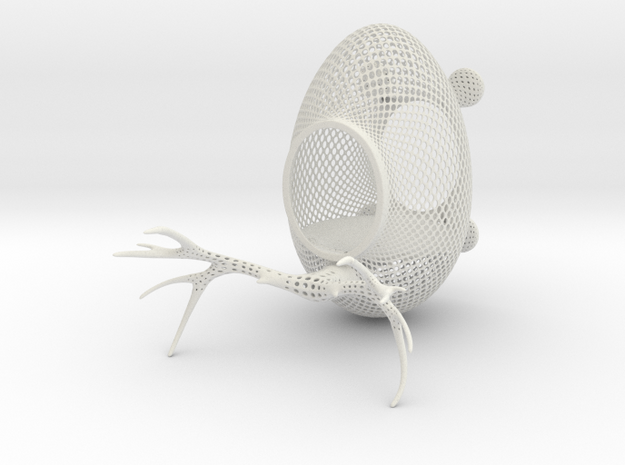 Birdfeeder Shapeways 4.0 in White Natural Versatile Plastic