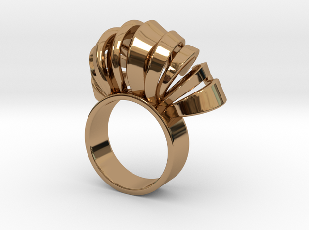 Nasu Ring Size 8 in Polished Brass