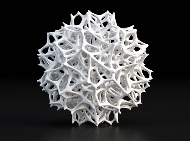 Vorodo in White Processed Versatile Plastic: Small