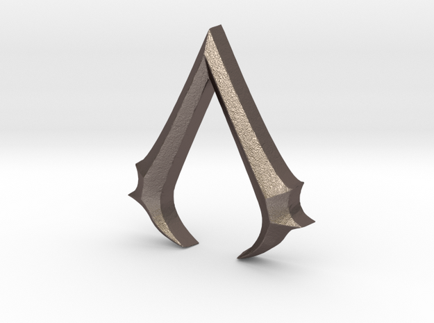 Rough Assassin's emblem in Polished Bronzed Silver Steel