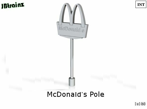 McDonalds pole-3cm (n-scale)  in Tan Fine Detail Plastic