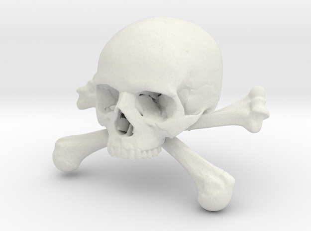 58mm 2.28in Skull & Bones Skull Crane Schädel