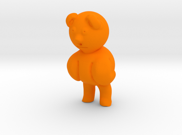 Bear in Orange Processed Versatile Plastic