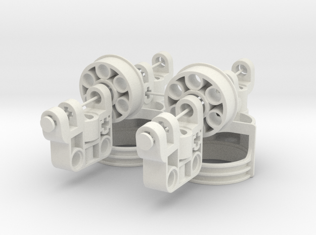 Portal axle set in White Natural Versatile Plastic