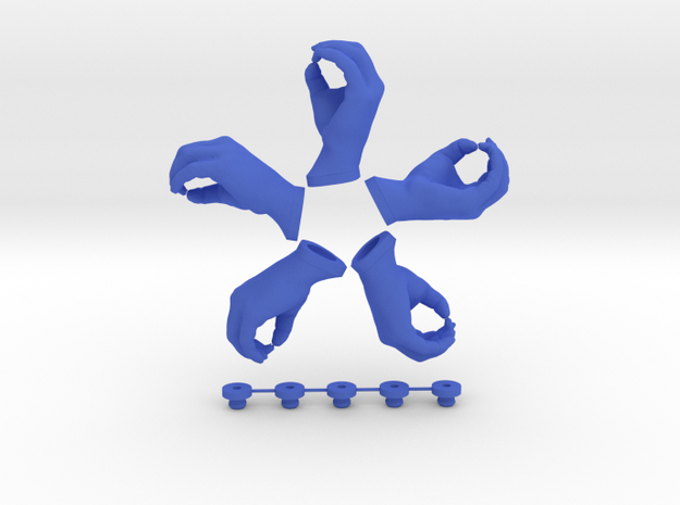 Let Me Grab You!  • Hook  / Fridge Magnet [5pcs] in Blue Processed Versatile Plastic