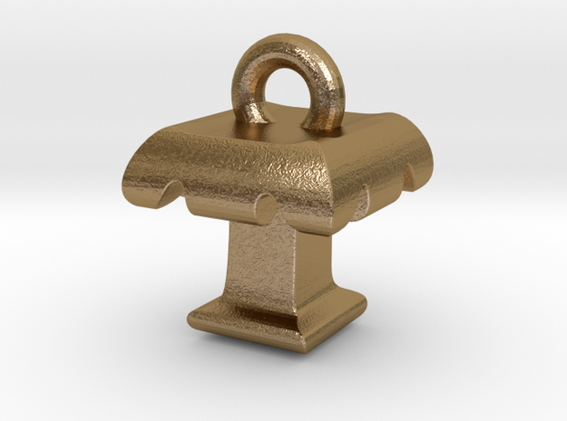 3D Monogram - TTF1 in Polished Gold Steel