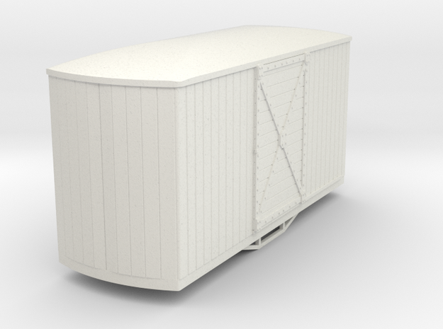 Gn15 round ended boxcar  in White Natural Versatile Plastic