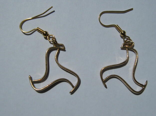 Silhouette Earrings in Natural Bronze