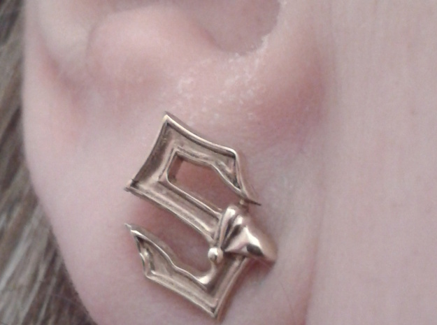 Sabaton Pin Earring in Natural Silver