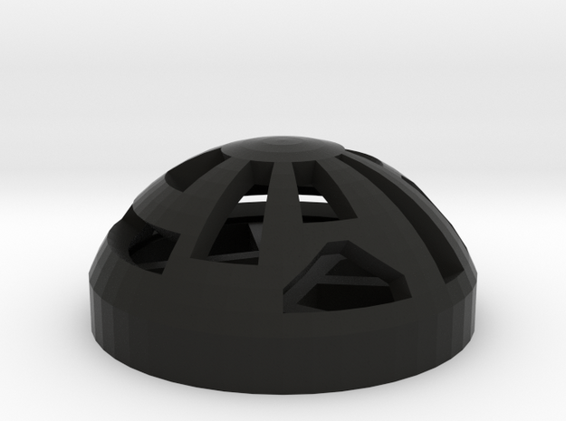 Button Dome in Black Natural Versatile Plastic