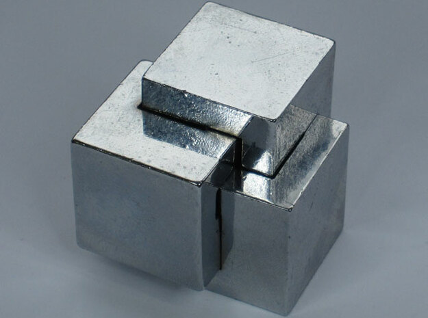 Oskar's Cubes Metal in Polished Bronzed Silver Steel