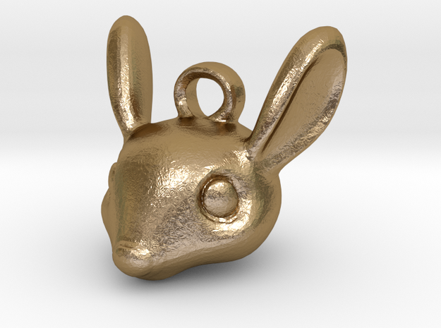 Bunny Keychain in Polished Gold Steel