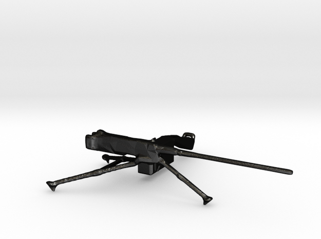 M2 Browning 50cal Tripod Mounted 1:35 Scale in Matte Black Steel