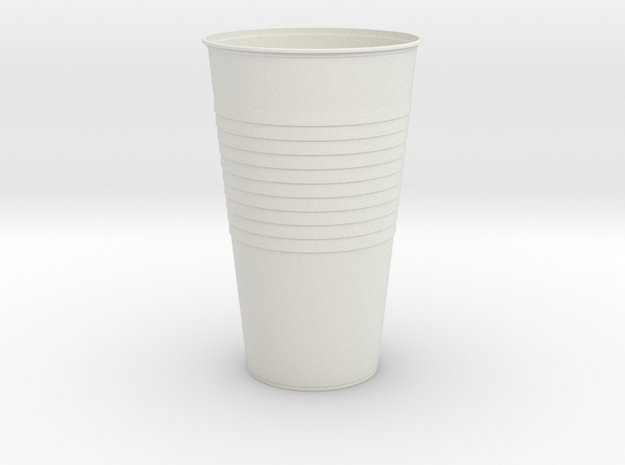 Mini Plastic Cup in White Natural Versatile Plastic