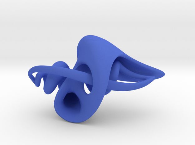 Whelk Pendant in Blue Processed Versatile Plastic