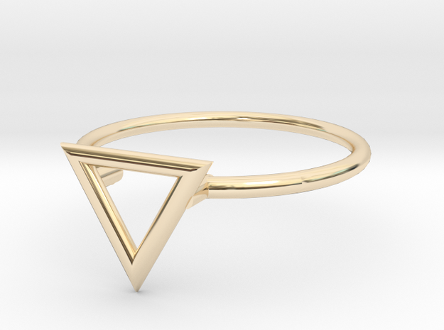 Open Triangle Ring Sz. 5 in 14K Yellow Gold