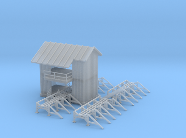 Saw Mill Out Building Z Scale in Tan Fine Detail Plastic