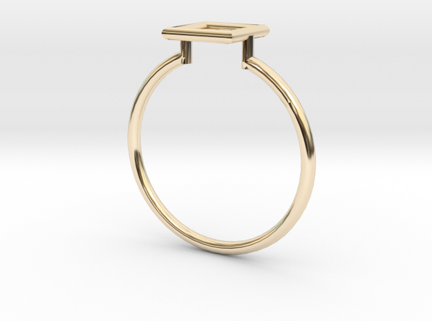 Open Square Ring Sz. 9 in 14K Yellow Gold