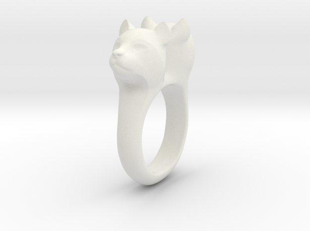 Bobcat Ring in White Natural Versatile Plastic